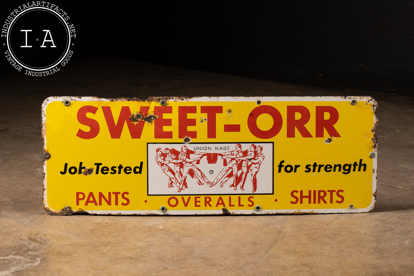 Sweet-Orr Union-Made Workwear Single-Sided Porcelain Sign