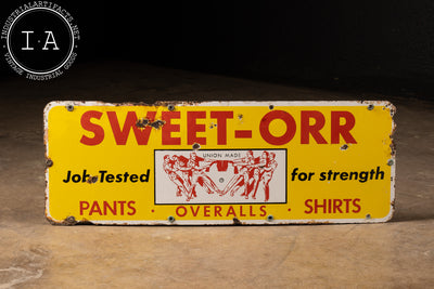 Sweet-Orr Union-Made Workwear Single-Sided Porcelain Sign