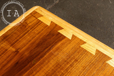 c. 1960 Lane Mid-Century Modern Walnut Side Table with Dovetail Inlay