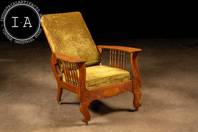 Early 20th Century Victorian-Inspired Morris Chair by Cook & Co.