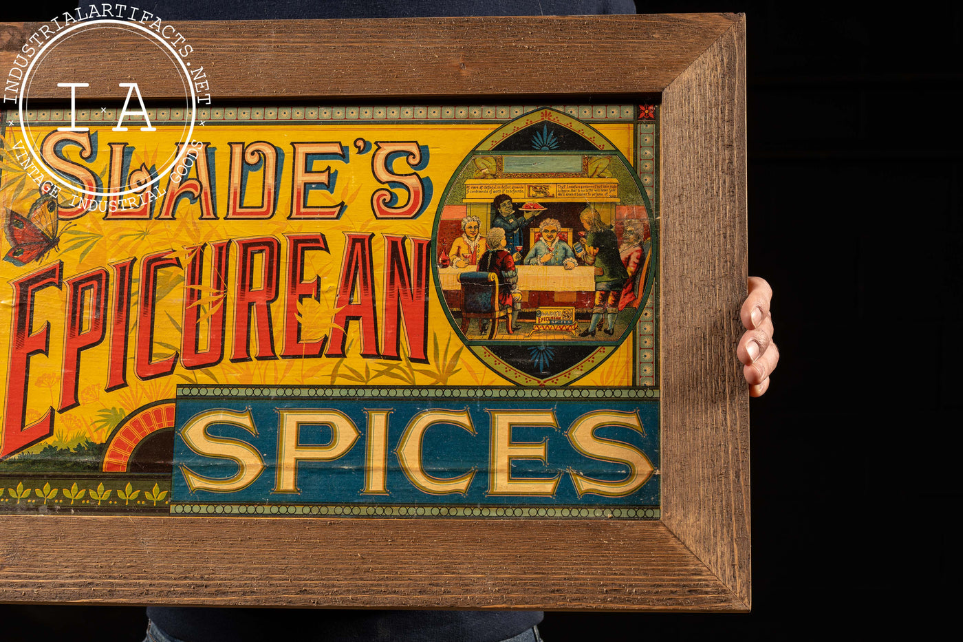 Late 19th Century Epicurean Spice Sign