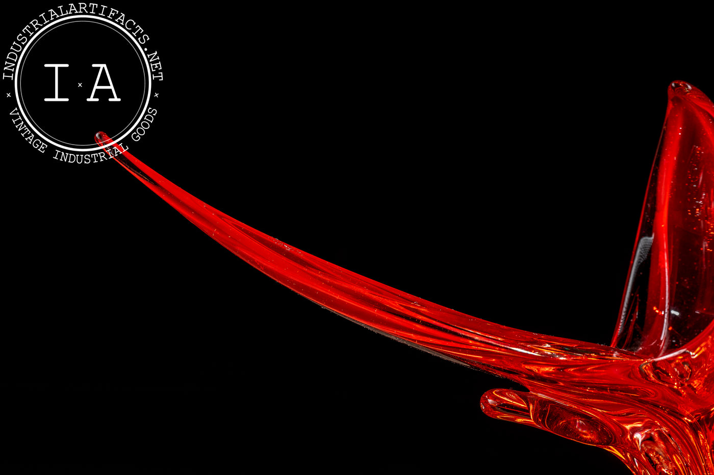 MCM Chalet-Inspired Art Glass Dish in Ruby
