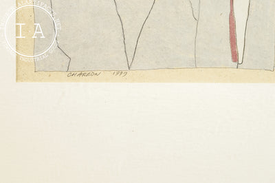 Untitled | Late 20th C. Charron Abstract Illustration, Signed and Dated