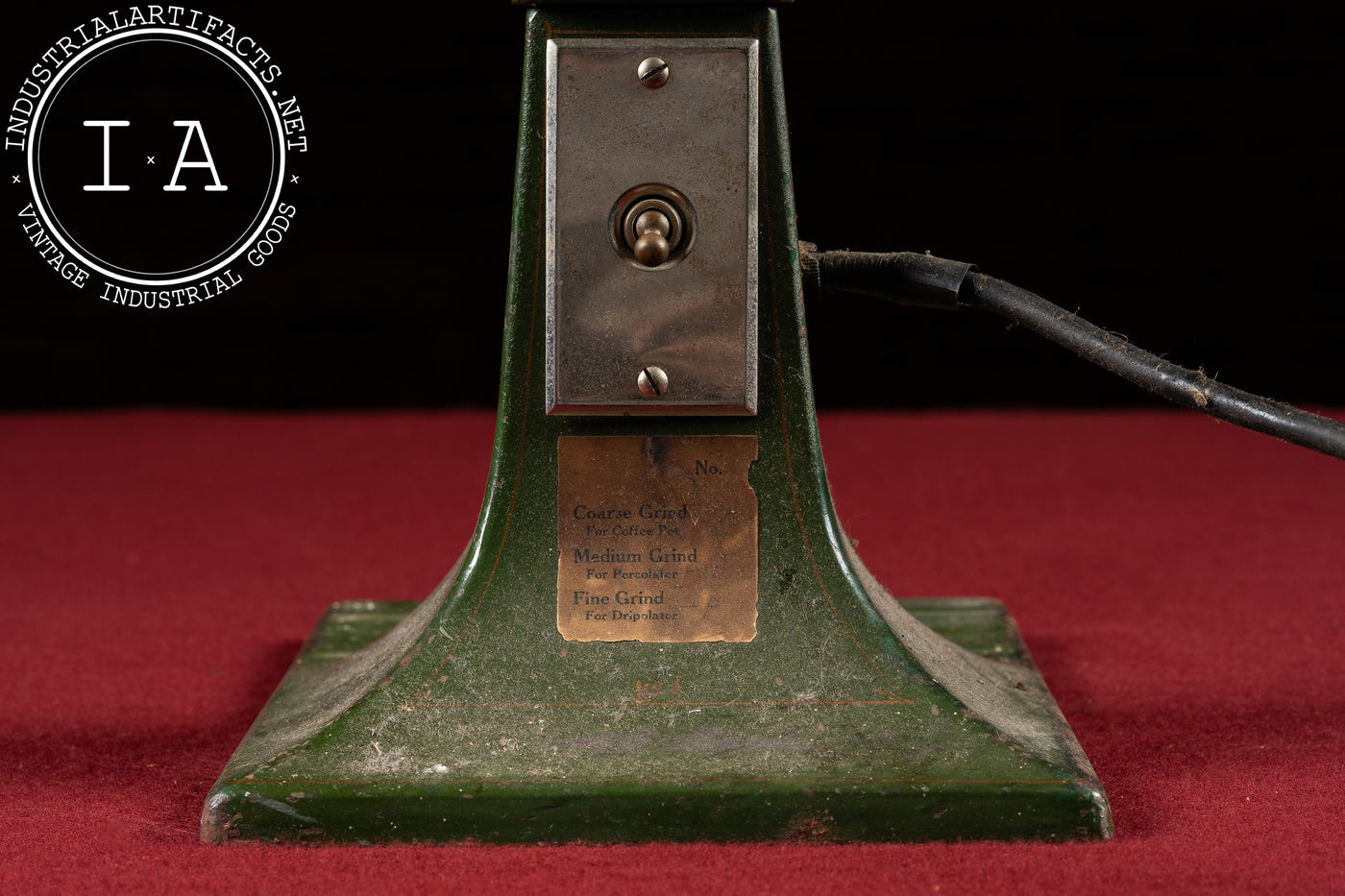 Vintage Cast Iron & Aluminum Electric Coffee Grinder by Holwick