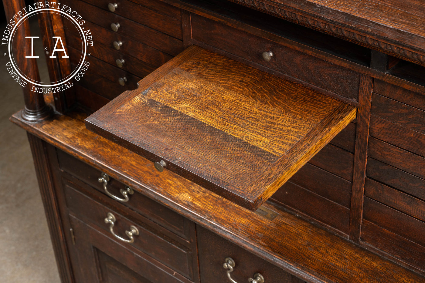 Early 20th Century Quarter Sawn Oak Dental Cabinet