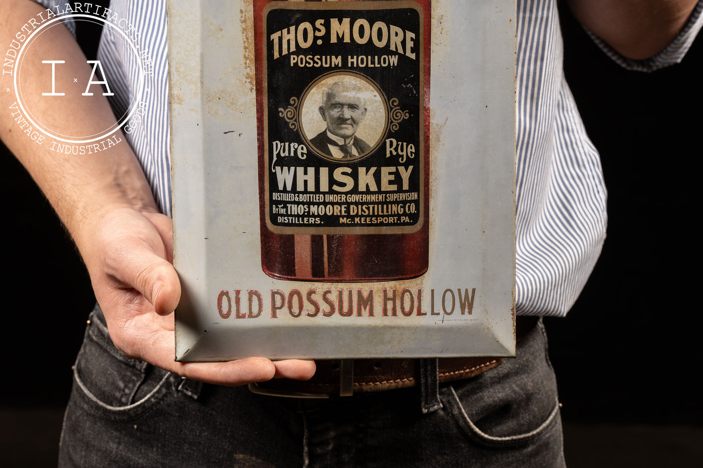 Pre-Prohibition Old Possum Hollow Rye Whiskey TOC Sign