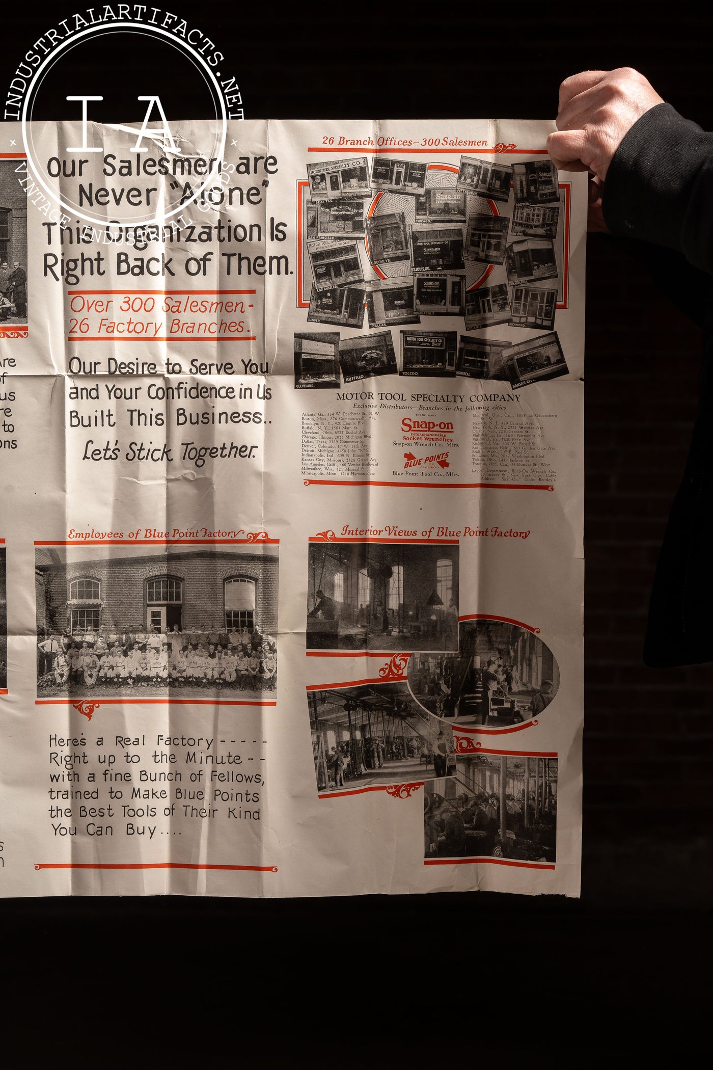 Vintage Snap-on Factory and Sales Broadside Advertisement – Industrial ...