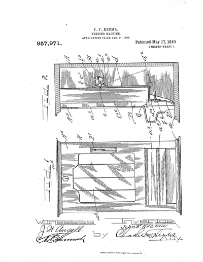 Early 20th Century One-Cent Match Vending Machine by Krema