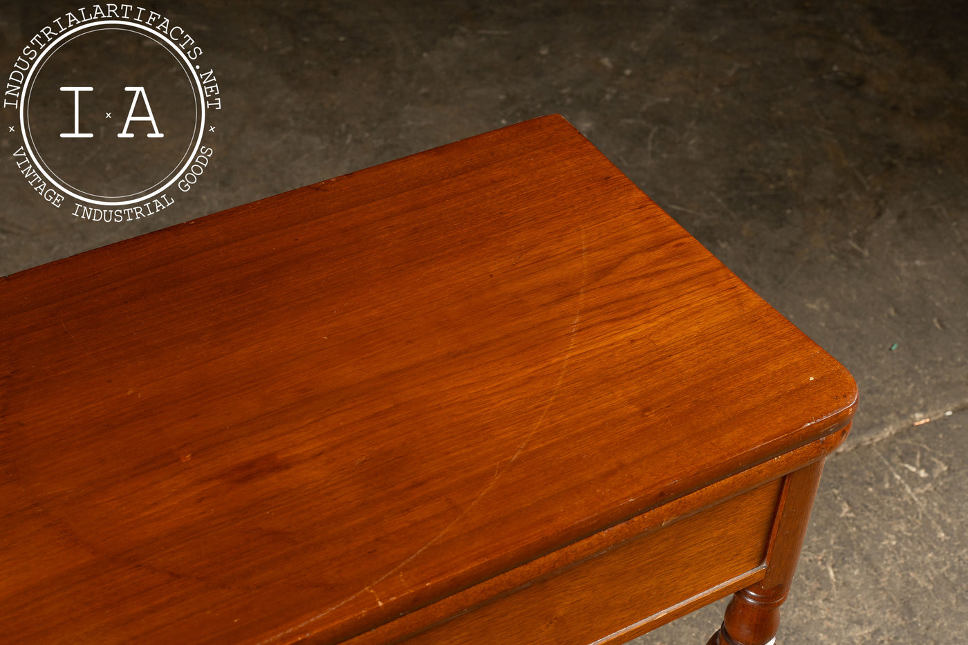 Early 20th Century Hardwood Table with Expanding Top
