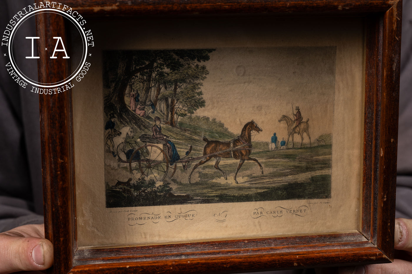 Framed Print "Promenade en Guigue" by Carle Vernet