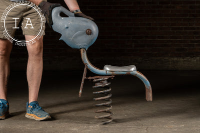 Vintage Blue Elephant Spring Rider by Paris Equipment