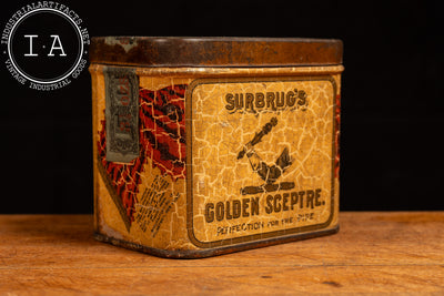 Early 20th Century Surbrug's Golden Sceptre Tobacco Tin