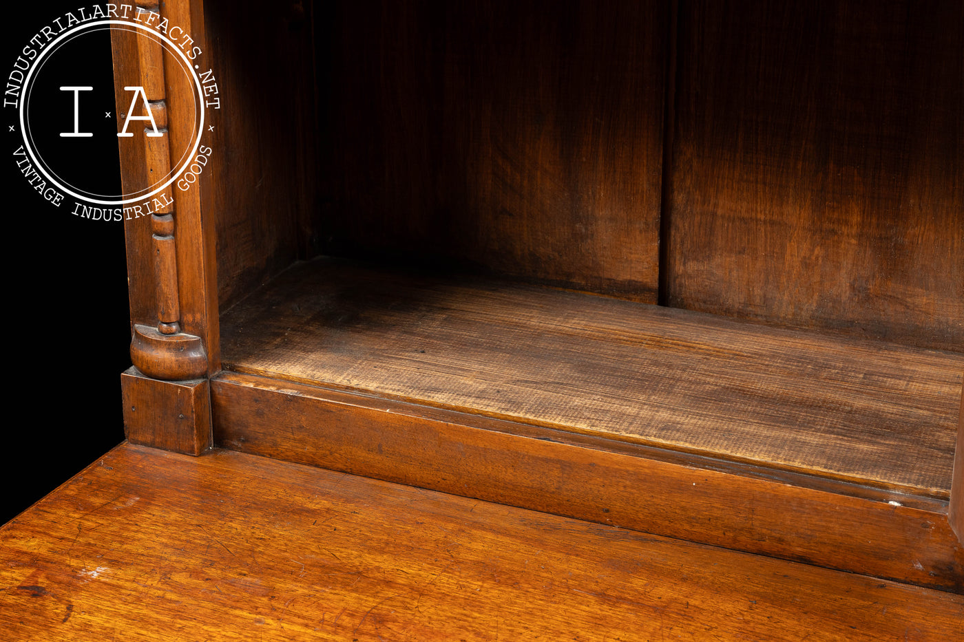 Early Walnut Stepback Apothecary Cabinet