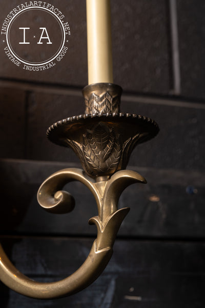 Early 20th Century Empire Revival Bronze Two-Light Wall Sconce