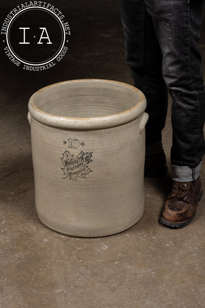 Antique Monmouth Pottery No. 10 Crock