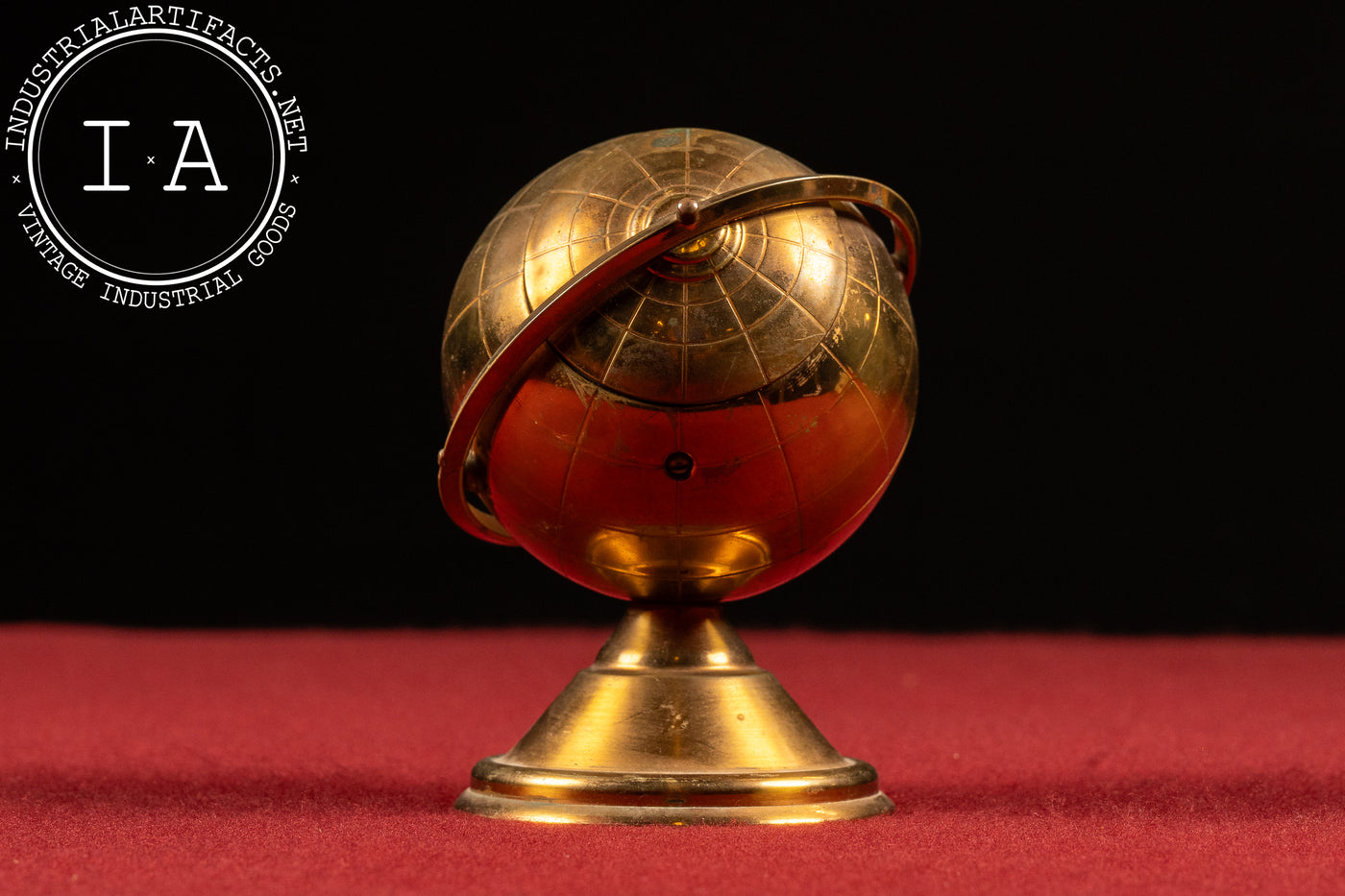 Vintage Space Age Brass Globe Ashtray