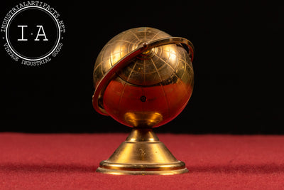 Vintage Space Age Brass Globe Ashtray