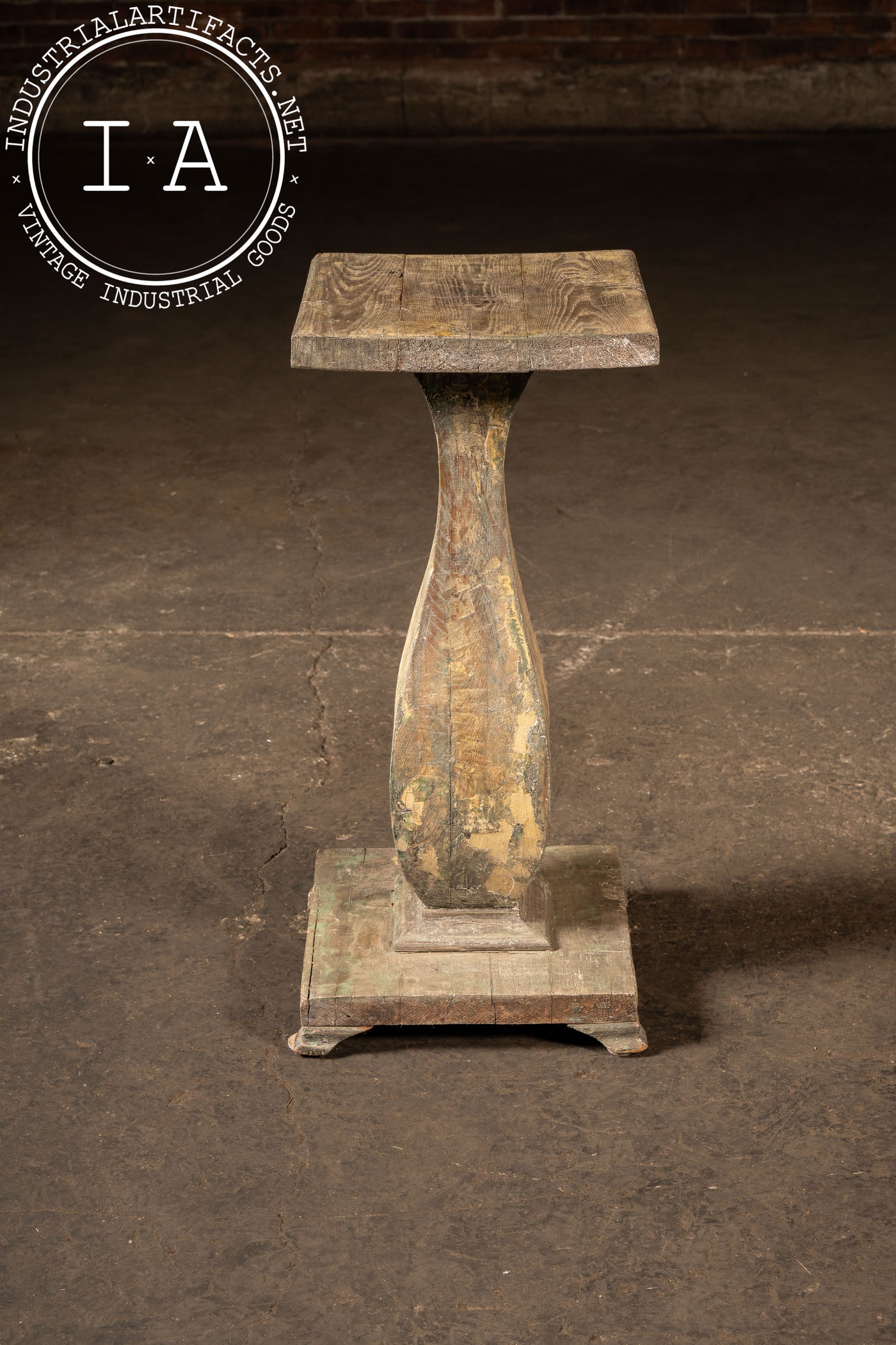 Early Rustic Wooden Sculptural Plant Stand