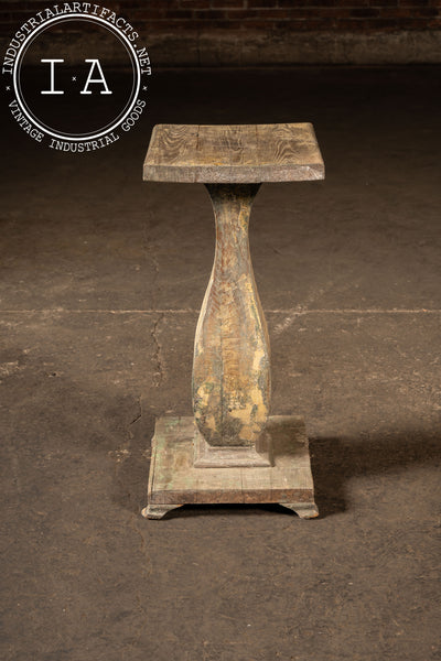 Early Rustic Wooden Sculptural Plant Stand