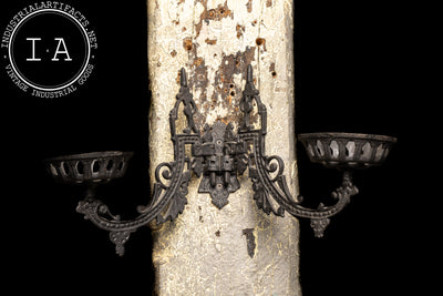 Late 19th Century Double-Sided Cast Iron Sconce