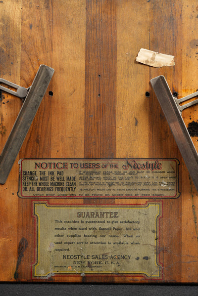 c. 1900s Rotary Neostyle No. 8-F Mimeograph Duplicator with Case