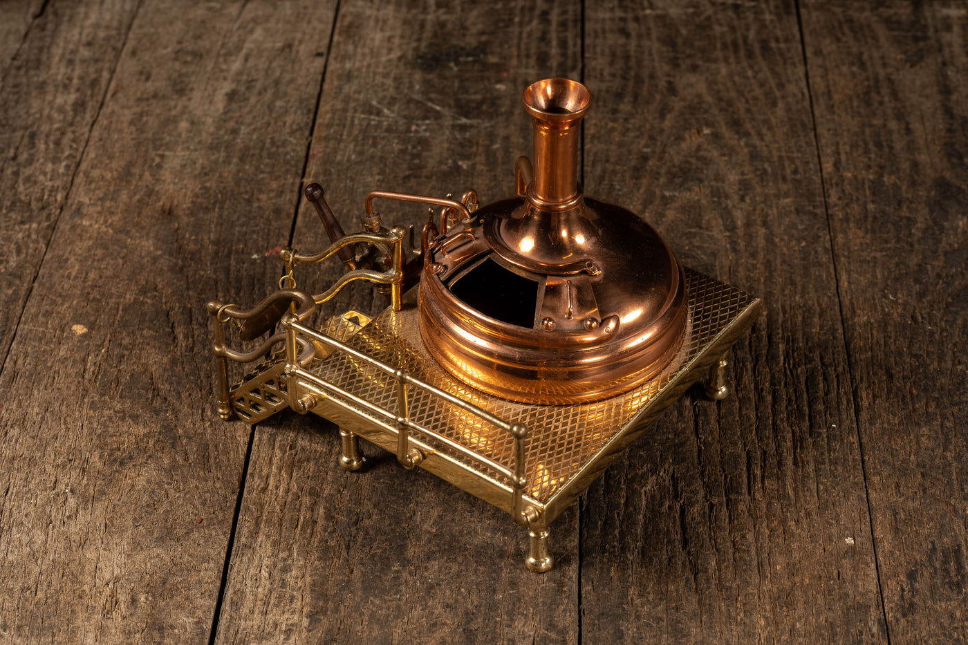 Vintage Miniature Copper and Brass Brewery Vat Model
