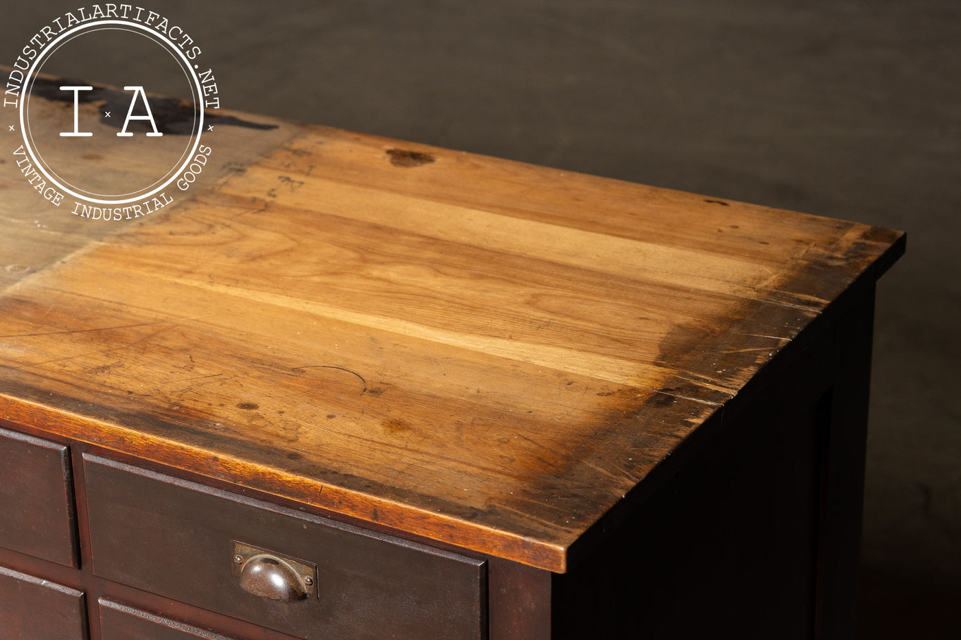Early 20th Century Apothecary Counter with Drawers and Cupboards