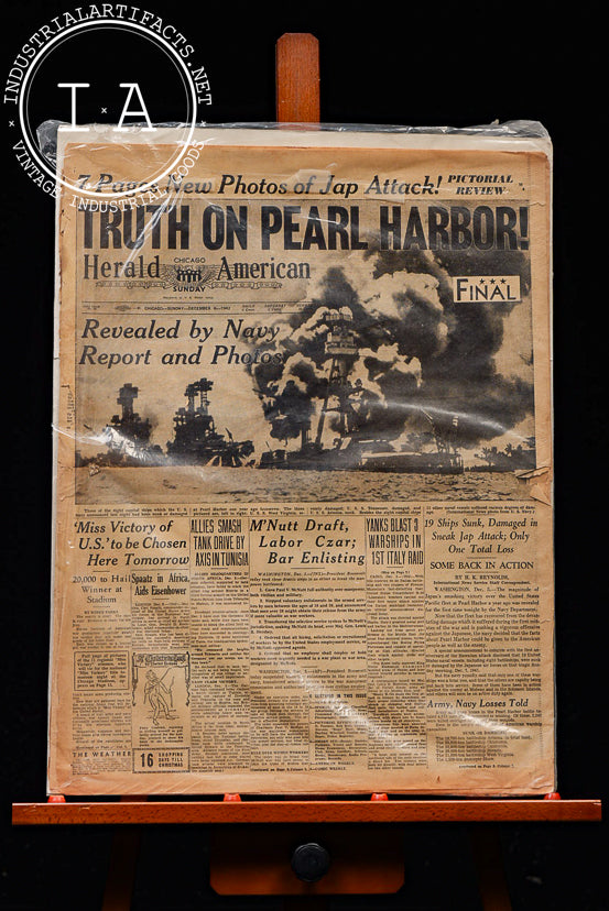 1942 Chicago Herald-American “Truth on Pearl Harbor!” Newspaper