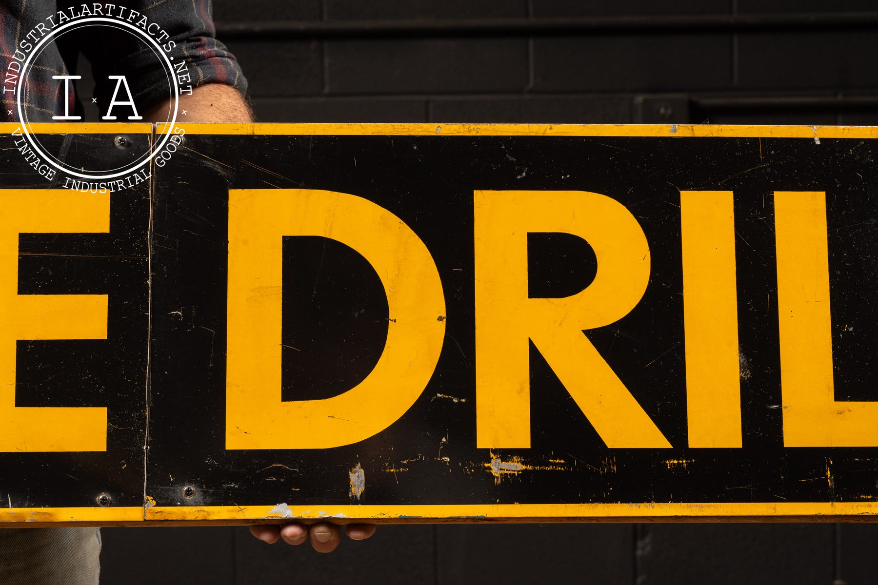 Drilly Sign Vintage Mobile Drill Tin Sign – Industrial Artifacts