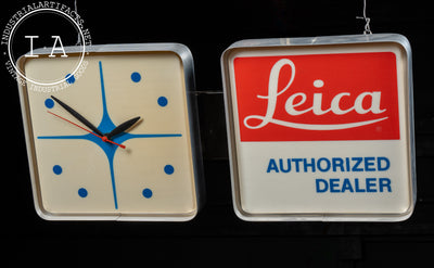 Vintage Leica Cameras Lighted Dealer Advertising Clock