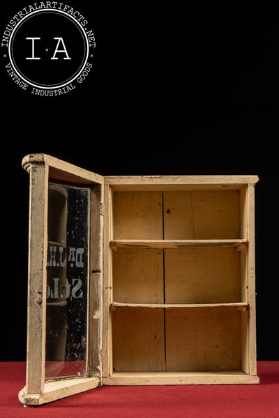 Late 19th Century J.H. McLean Patent Medicine Advertising Cabinet