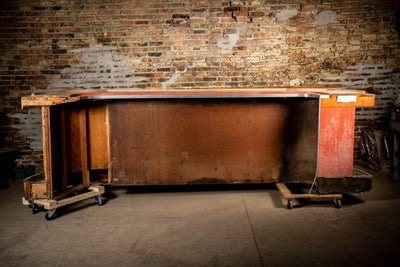 Vintage Streamline Front and Back Bar with Stools