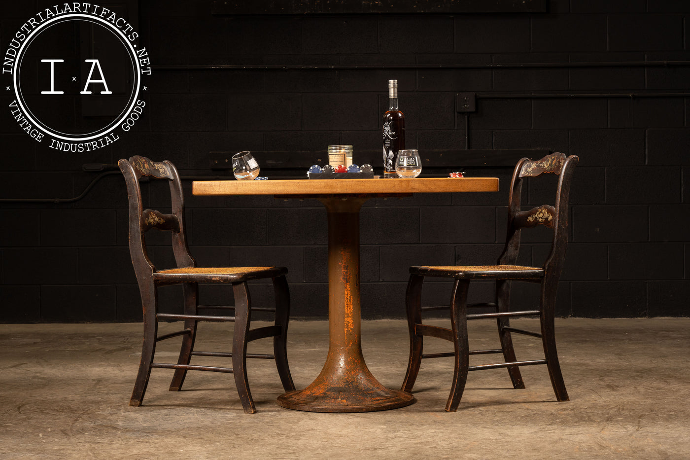 Industrial Butcher Block Bistro Table