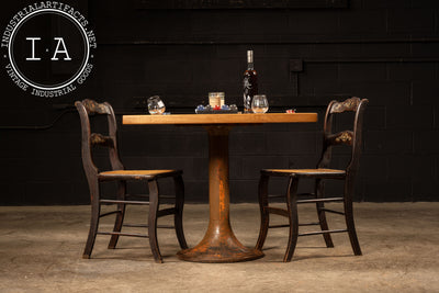 Industrial Butcher Block Bistro Table