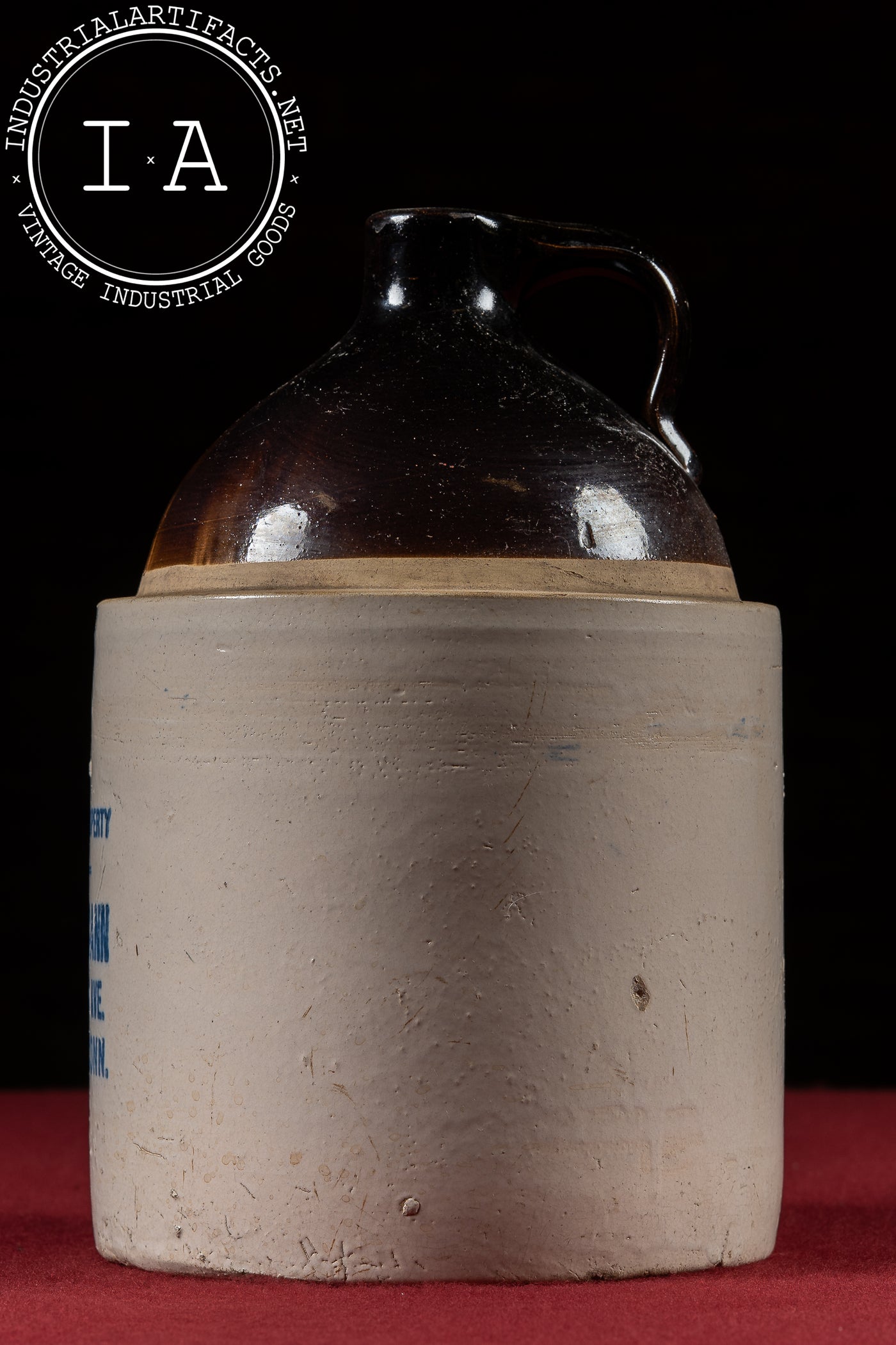 Late 19th Century Stoneware Whiskey Jug by Jacob & McCann