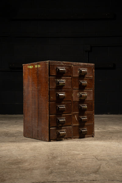 Vintage 12 Drawer Watchmaker's Cabinet