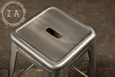Set of Four Industrial Metal Stools by Tolix