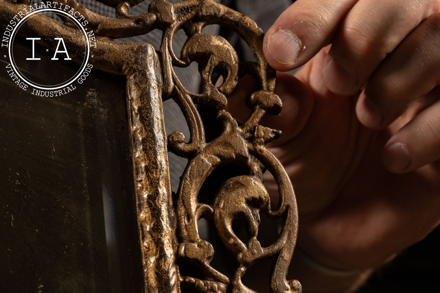 Antique Green Man Mirror