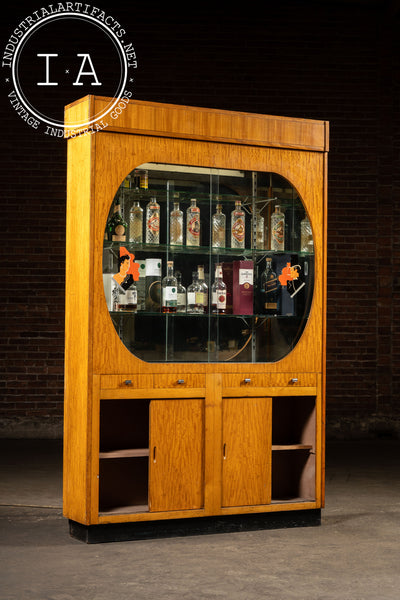 Massive Art Deco Mirrored Display Cabinet