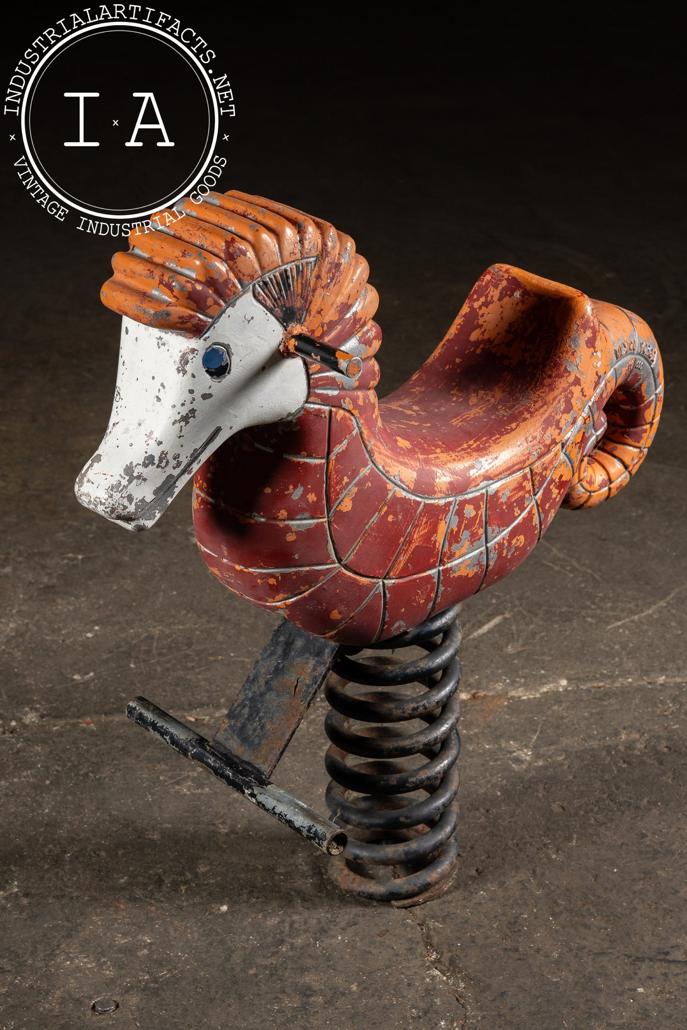 Vintage Seahorse Spring Rider Playground Toy by Mexico Forge