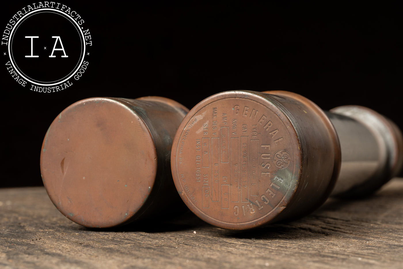 Vintage Pair of Large Fuses by General Electric