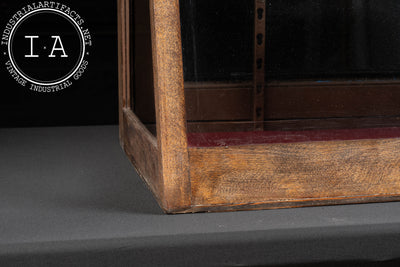 Antique Two-Tier Oak and Glass Display Case