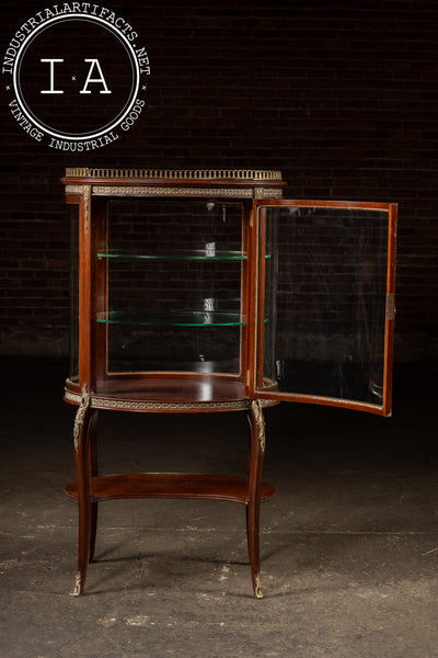Louis XVI Style Mahogany Curio Cabinet
