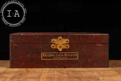 c. 1900 Mahogany National Cash Register Supplies Box
