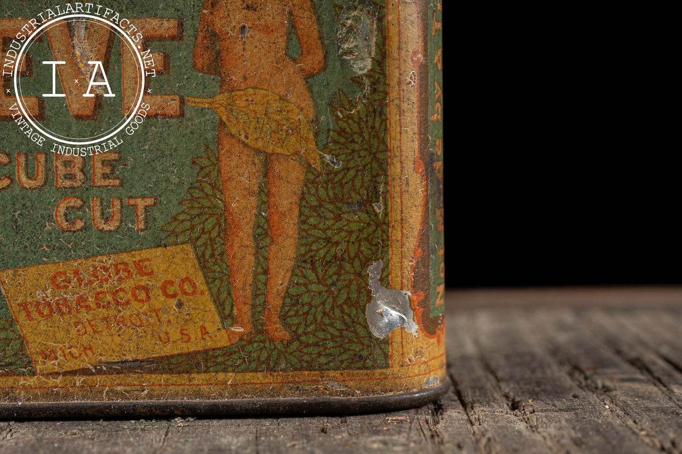 Eve Cube Cut Tin by Globe Tobacco Co.