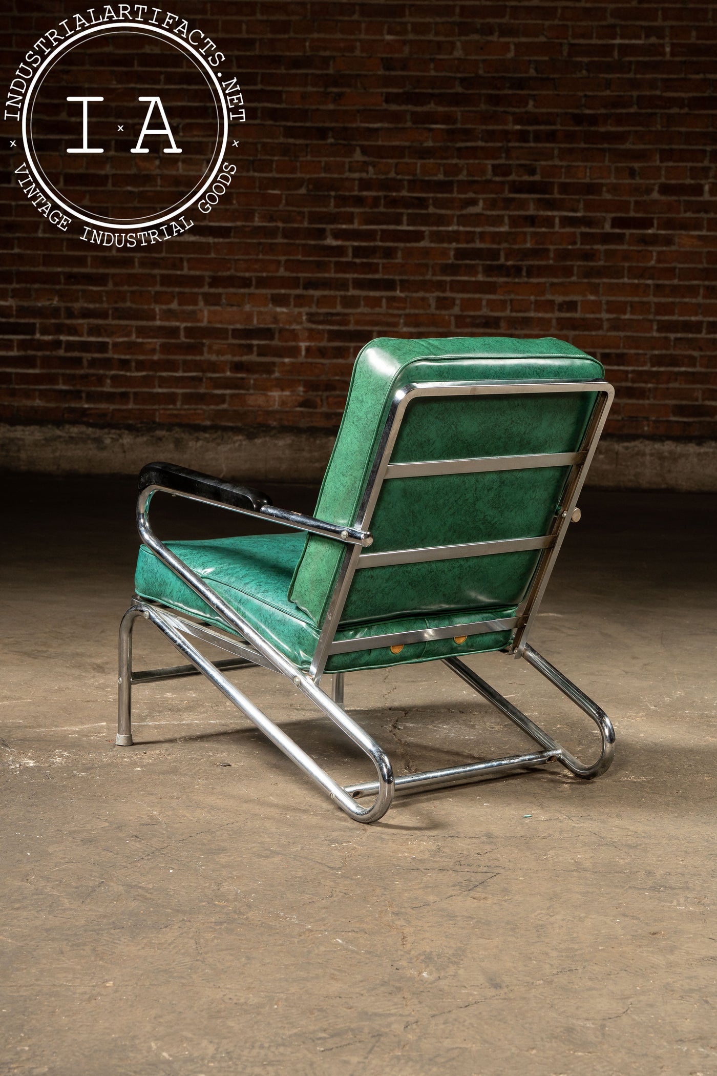 Vintage Vinyl Sofa and Chair Set by Chromcraft/American Fixture