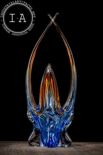 MCM Chalet-Inspired Art Glass Dish in Sapphire