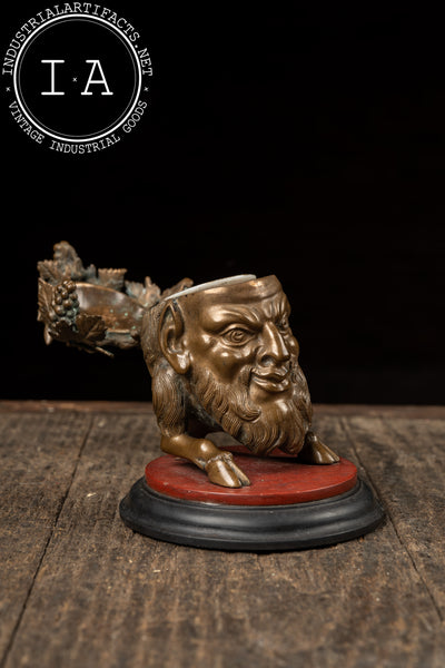 Late 19th Century Figural Roman-Inspired Satyr Inkwell