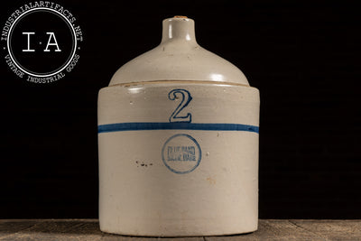 Early 20th Century 2-Gal. Stoneware Crock by Blue Band