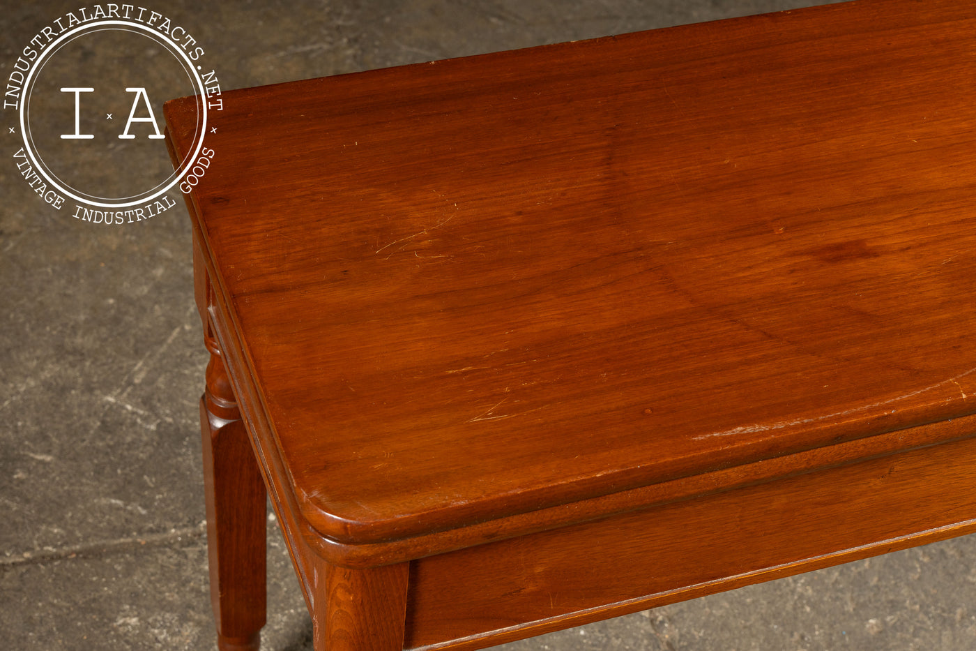 Early 20th Century Hardwood Table with Expanding Top